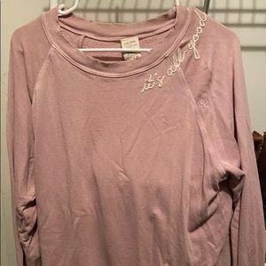 I stole my boyfriends sweatshirt medium mauve